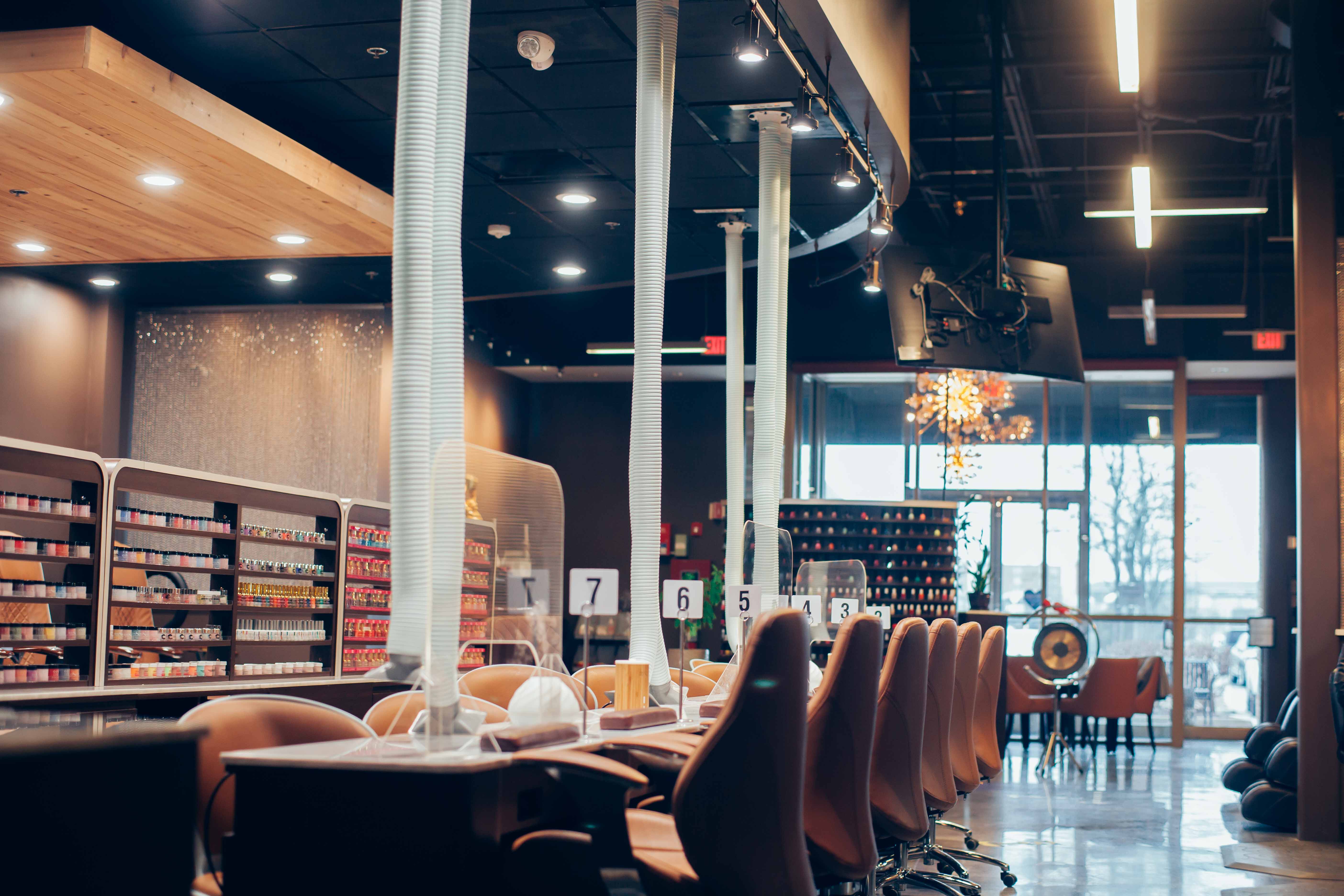 The inside of Le Char beauty salon.